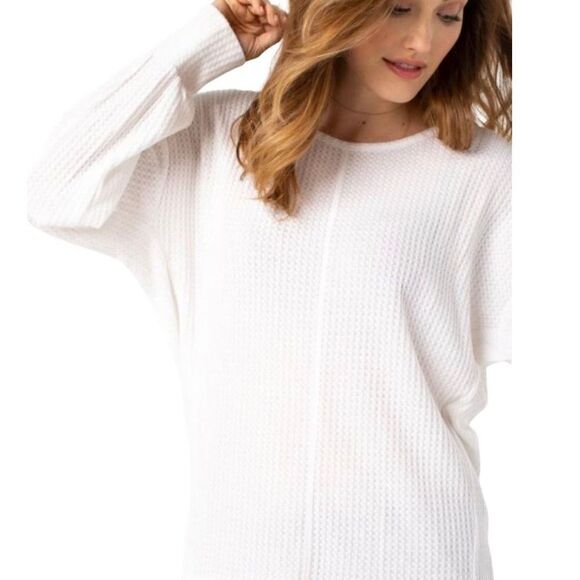 Liverpool Los Angeles Easy Dolman Sleeve Light Sweater Snow Small - Picture 6 of 11